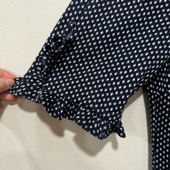 Karl lagerfeld blue  and White Polka Dot Dress 12 - Picture 5 of 10